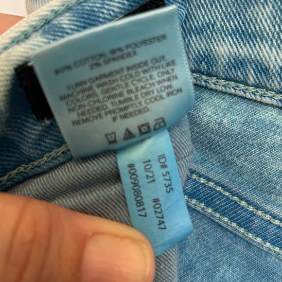 EXPRESS green tinted acid wash boyfriend jeans, size 10 - Picture 4 of 8